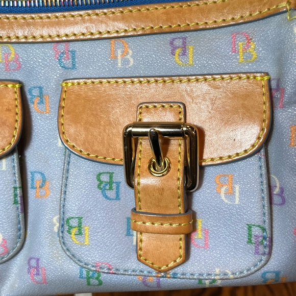 Dooney & Bourke Coated Canvas Double Front Pockets Shoulder Bag - Picture 4 of 11